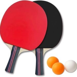 Kit 2 Raquetes + 3 Bolas De Ping Pong (jogos)