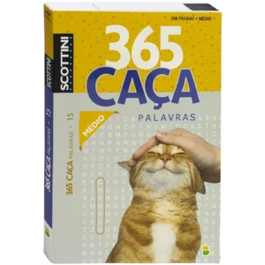 Livro 365 Caça-Palavras Médio - Scottini - 288 Páginas - Volume 15 - Gatinho
