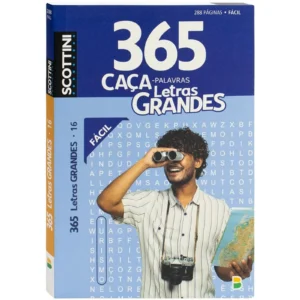 Livro 365 Caça-Palavras Letras Grandes Fácil - Scottini - 288 Páginas - Volume 16
