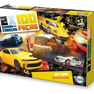 Quebra-Cabeça Hot Cars 2 x 100 pçs