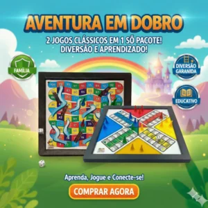 Jogo Tabuleiro 2 EM 1  Mini-Ludo/Sobe-Desce