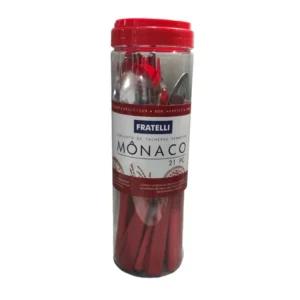 Conjunto De Talheres 21 Pçs Fratelli - Vermelho