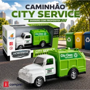 Caminhão Horangr Classic City Clean Reciclagem - Orange Toys