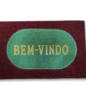 Tapete Bem-Vindo Capacho De Porta 60x40cm - Antiderrapante e Lavável
