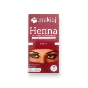 Kit Henna Makiaj Preto - Design de Sobrancelhas - + Rendimento + Fixação